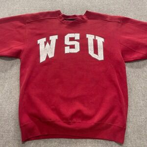Vintage 90s Washington State University Red Crewneck Sweatshirt Mens Medium